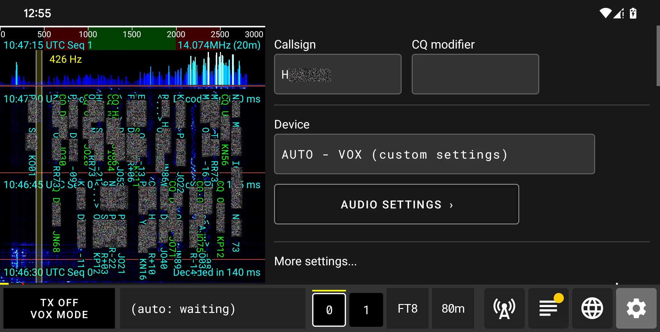 qFT8: Portable Amateur Radio screenshot
